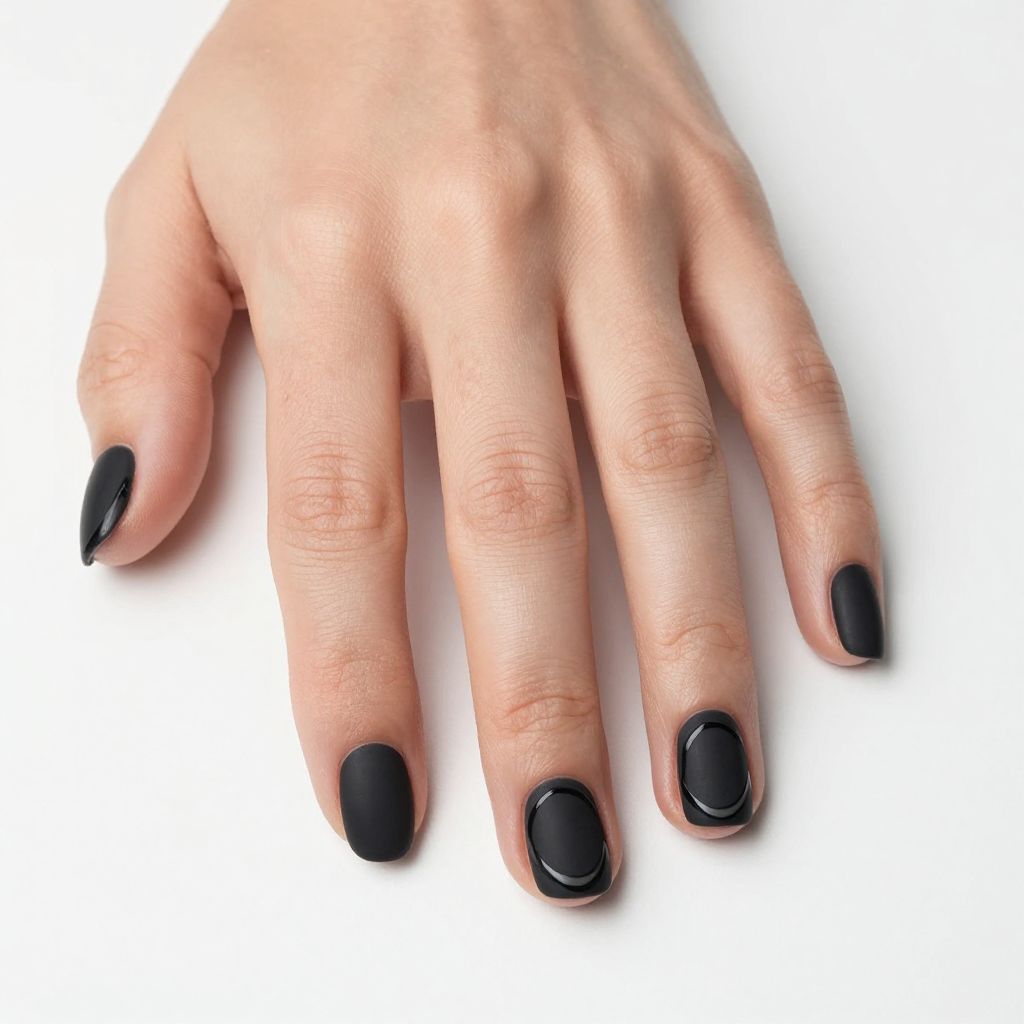 Short Black Nail Designs nail idea 12