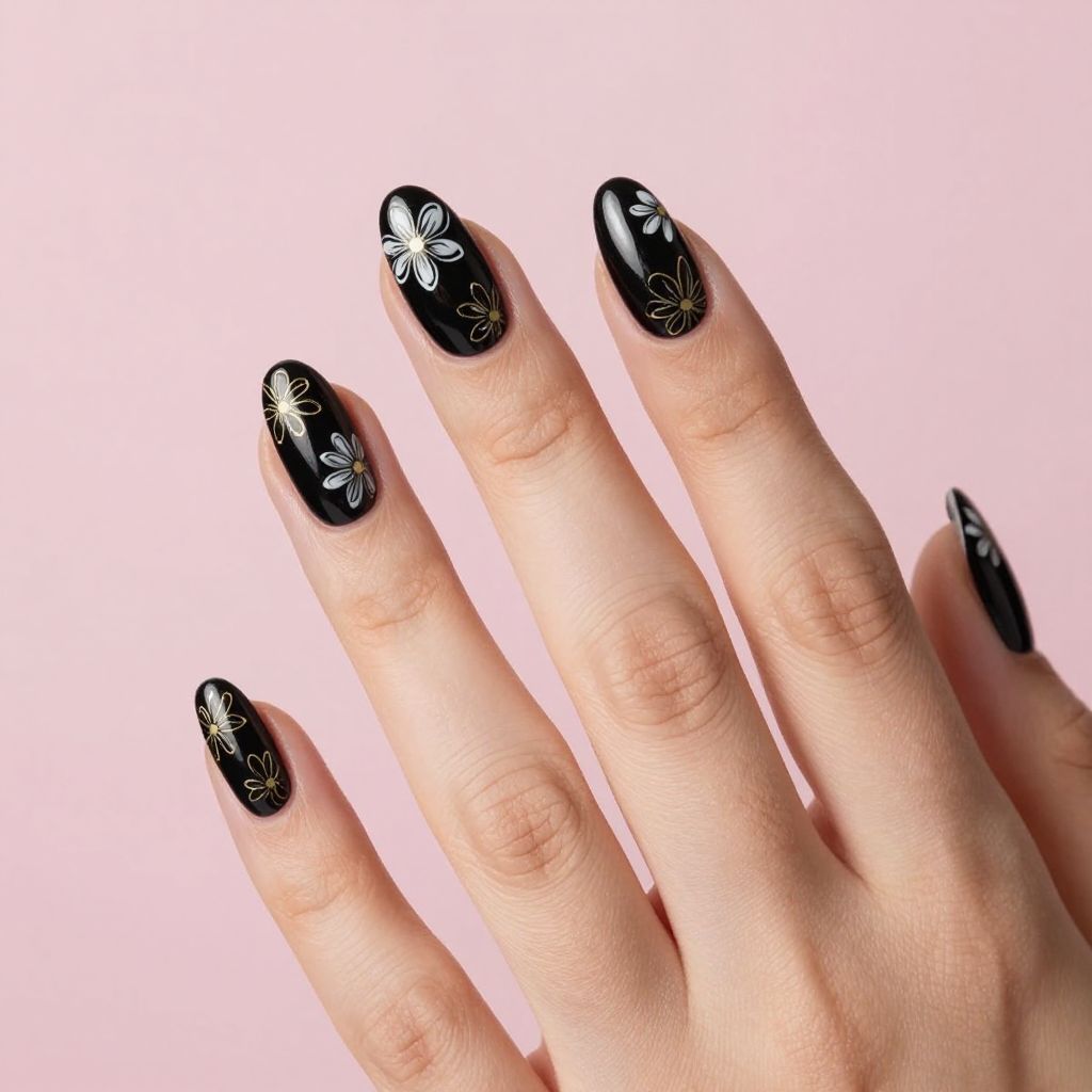 Short Black Nail Designs nail idea 14