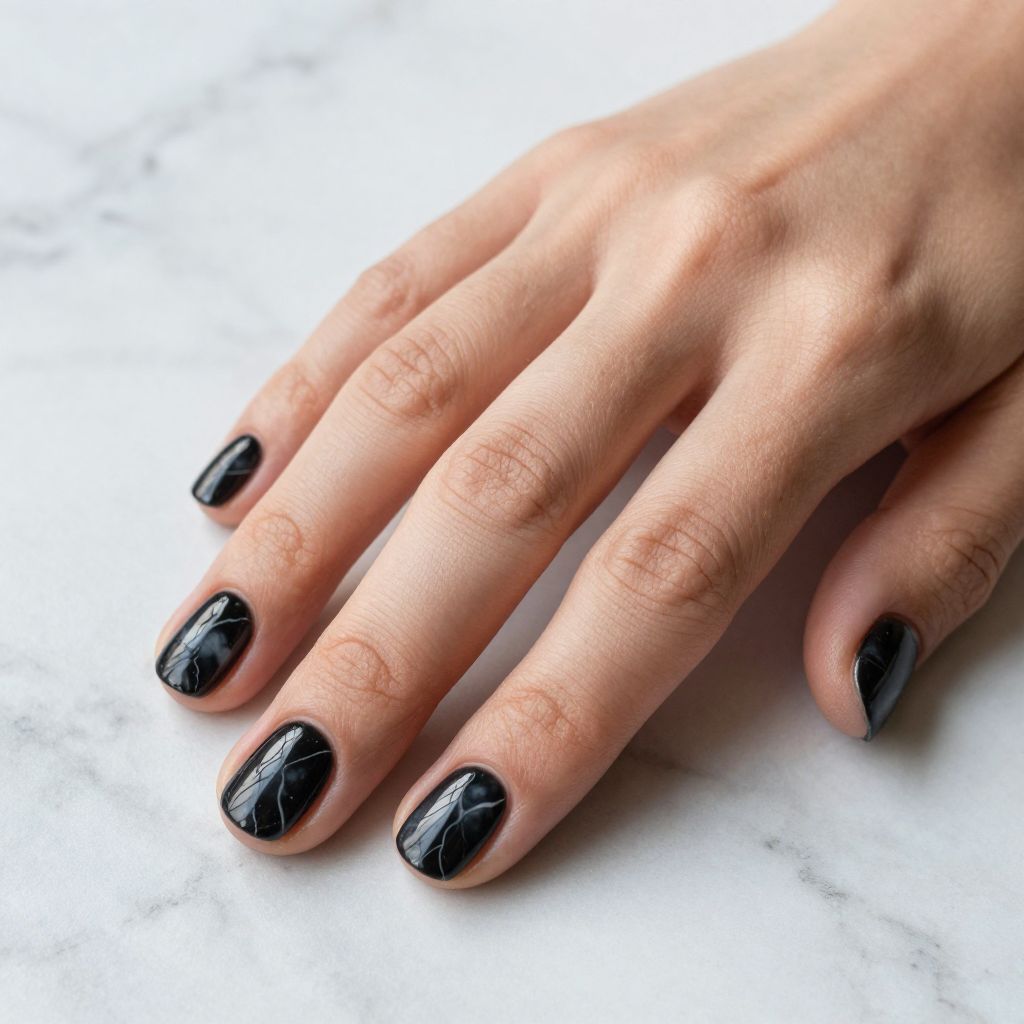 Short Black Nail Designs nail idea 15