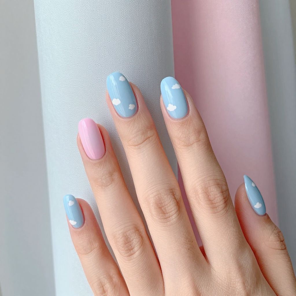Blue nails nail idea 14