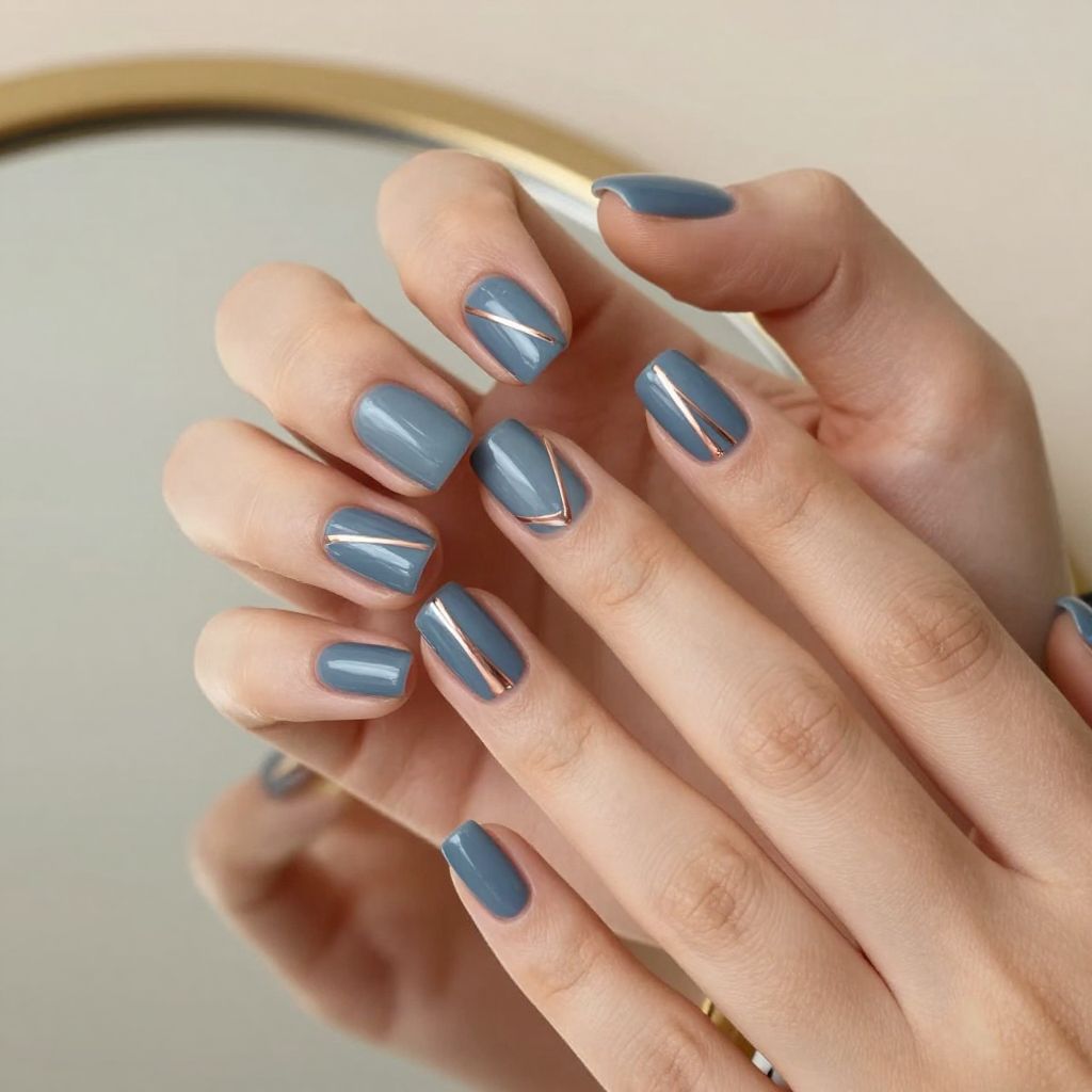 Blue nails nail idea 5