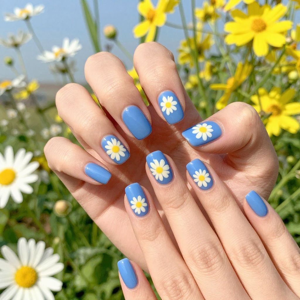 Blue nails nail idea 7