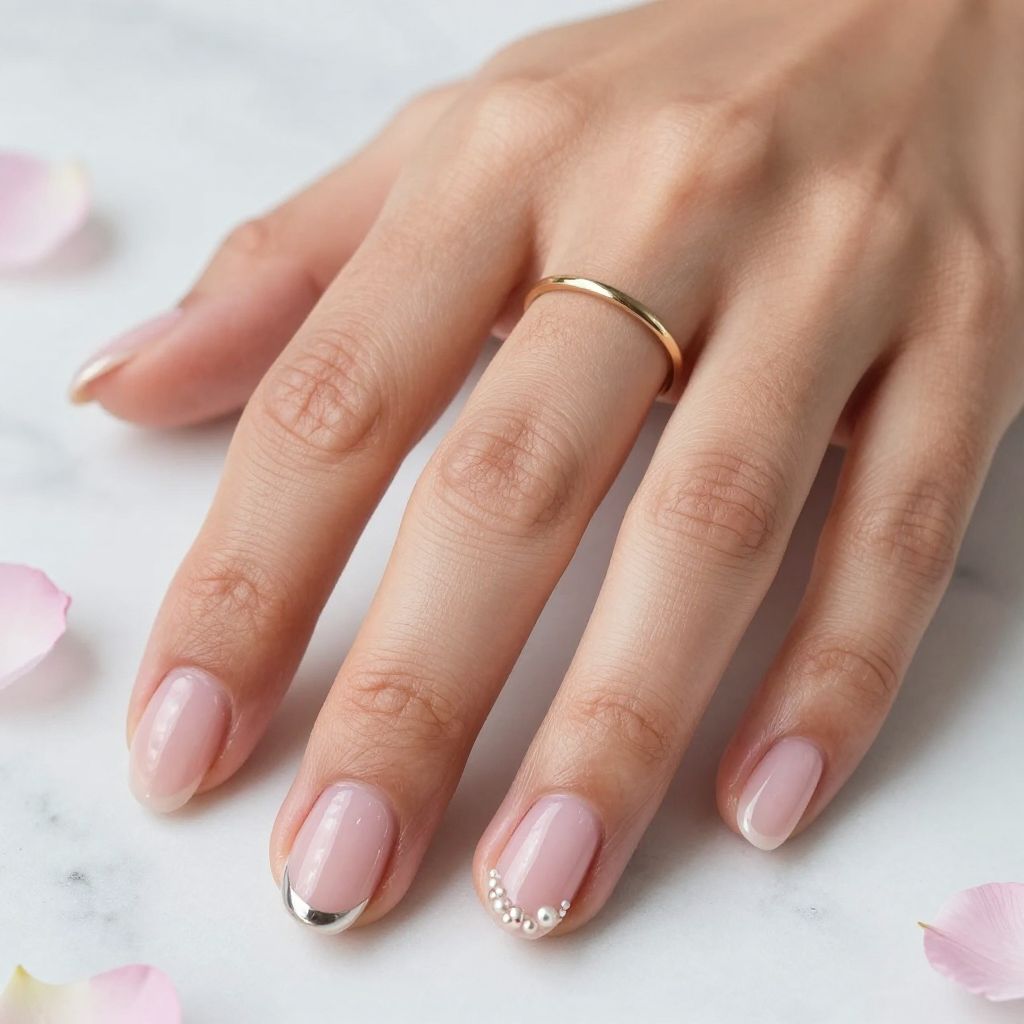 Sheer Blush Short Dip Nails