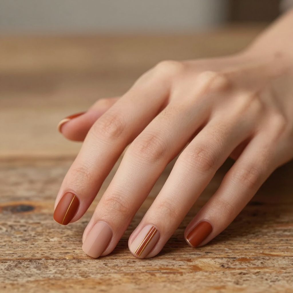 Short Fall Nail Designs burnt sienna idea 10