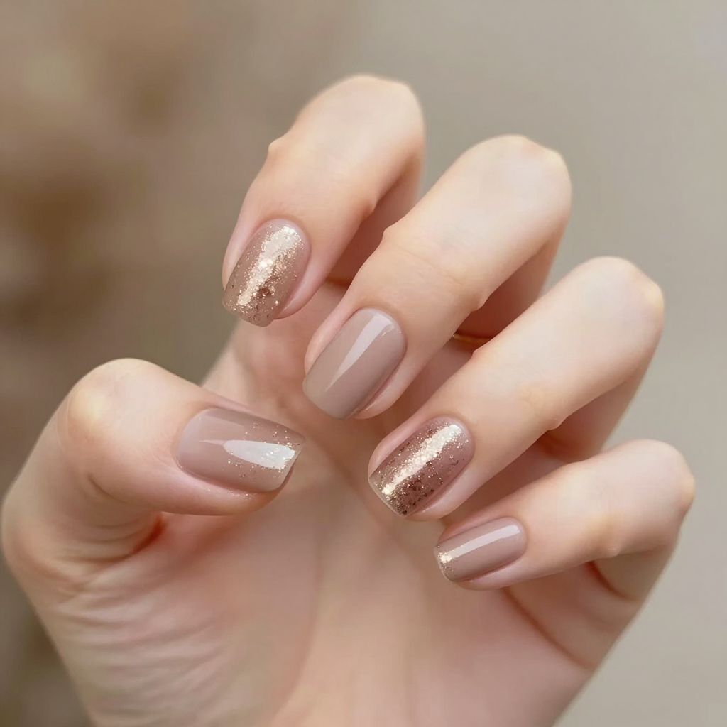 Short Fall Nail Designs warm taupe idea 11