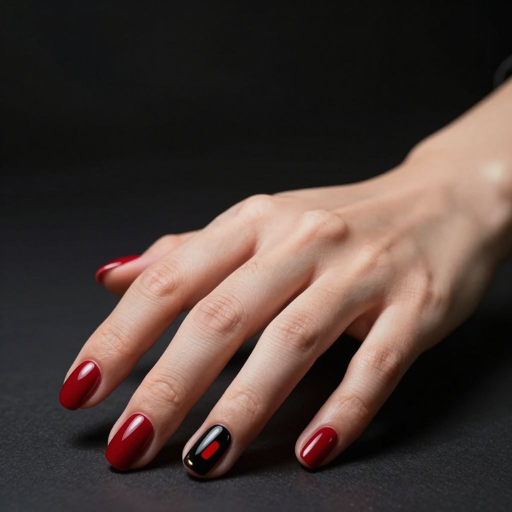 Short Fall Nail Designs oxblood red idea 12