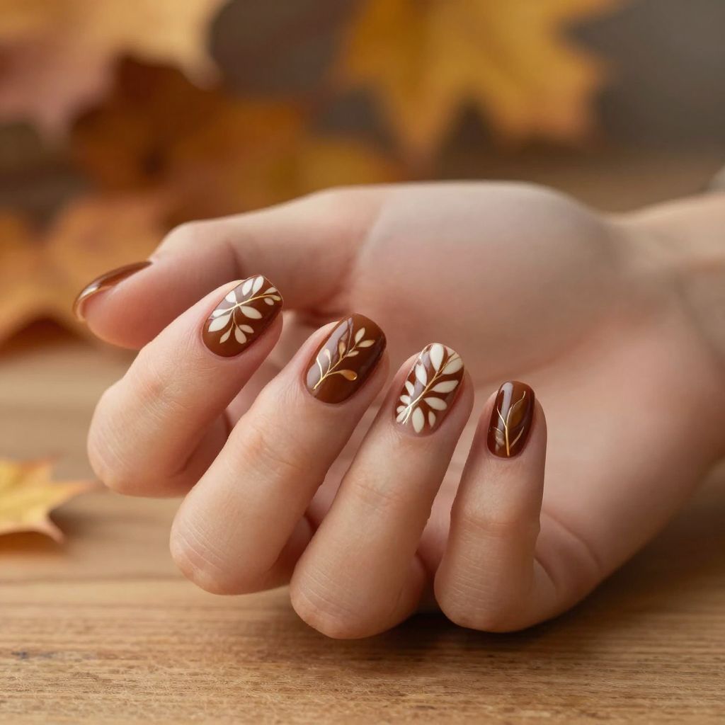 Short Fall Nail Designs chocolate brown idea 3