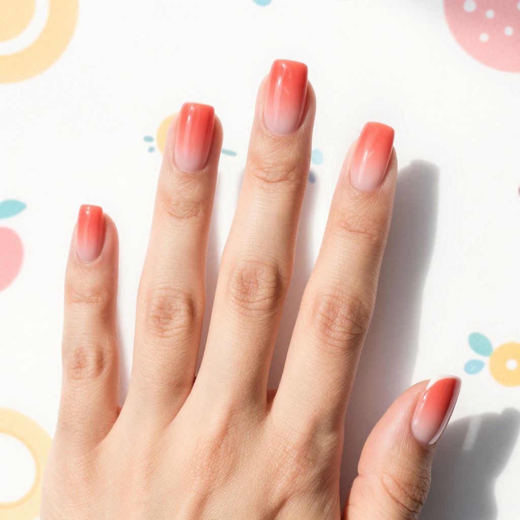 Short French tip nail idea 11