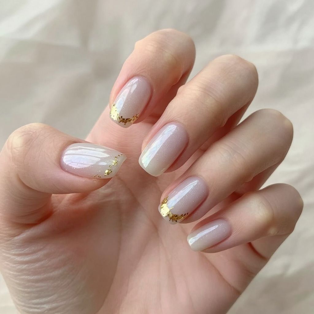 Short gel nail idea 1