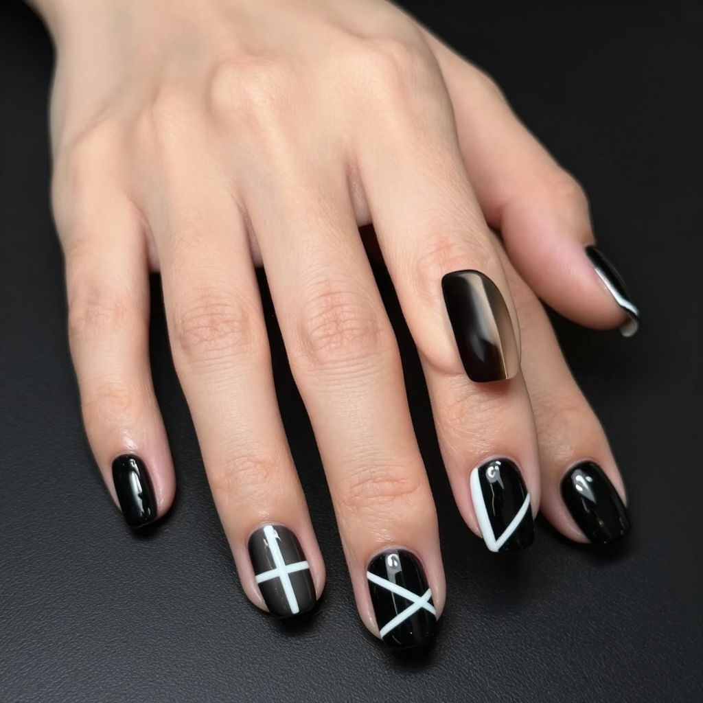 Short gel nail idea 10