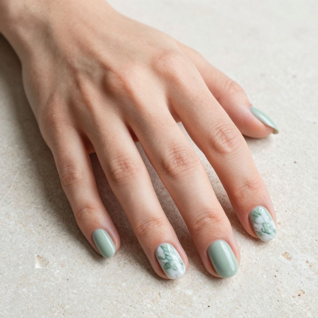 Short gel nail idea 6