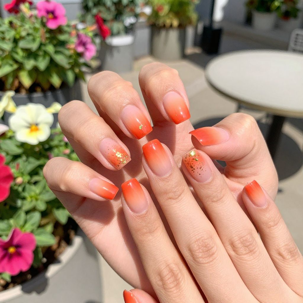 Short gel nail idea 9