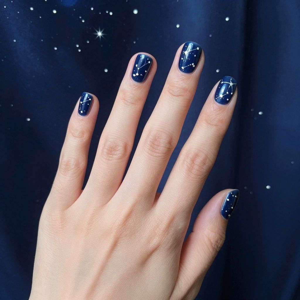 Short gel nail idea 7
