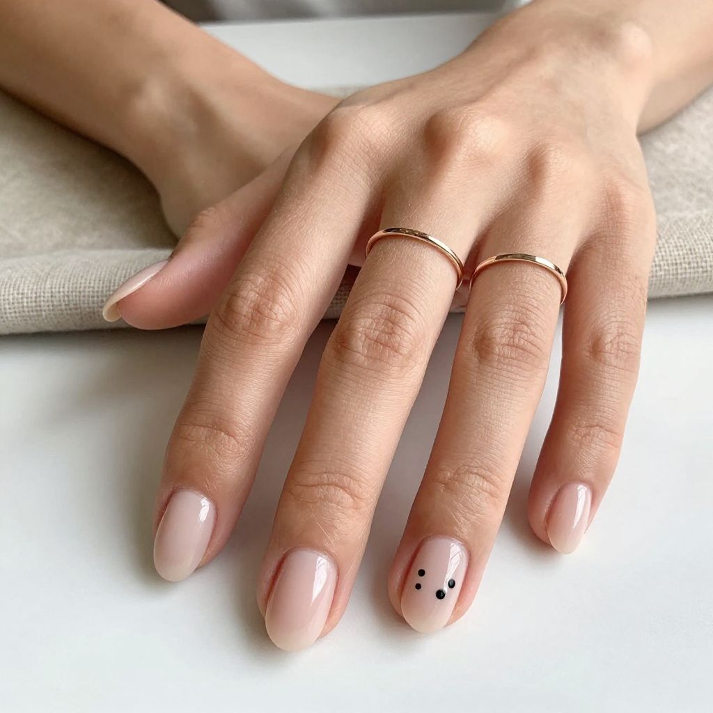 Dot Accent Nails