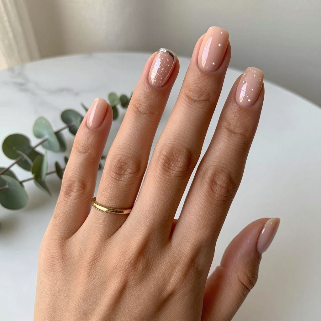 Glazed Nude Nails