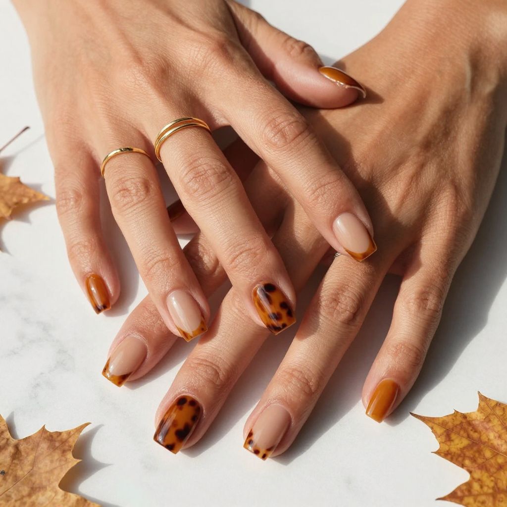 Short Tortoiseshell Nails