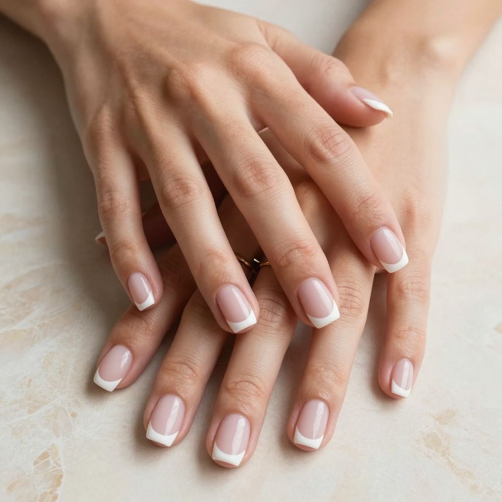 Classic Short French Tips