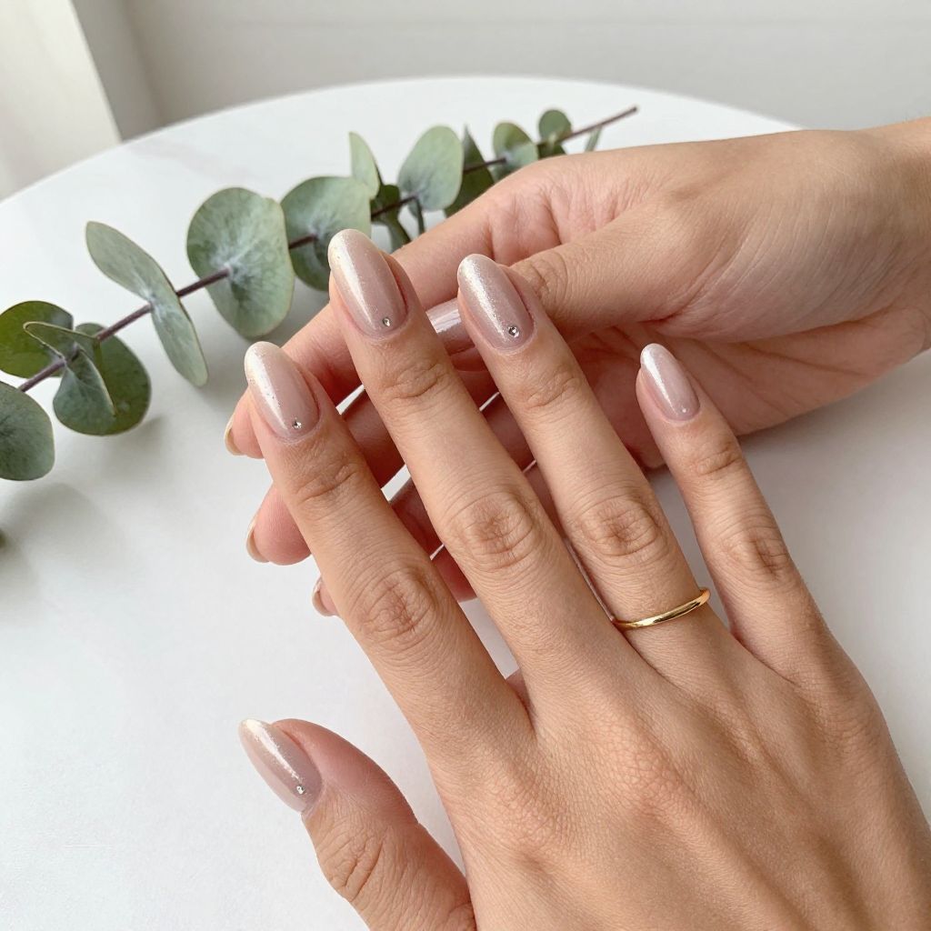 Glazed Donut Short Nails