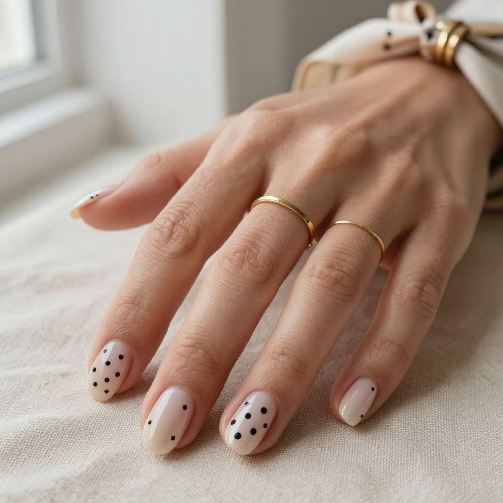 Minimal Dot Detail Nails