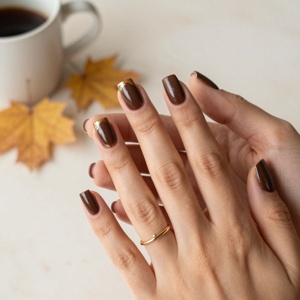 Chocolate Short Nails