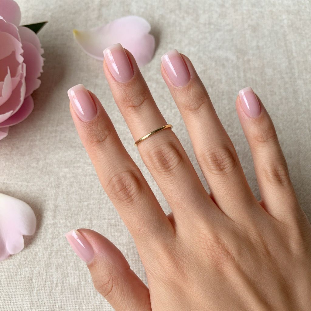 Sheer Pink Jelly Nails