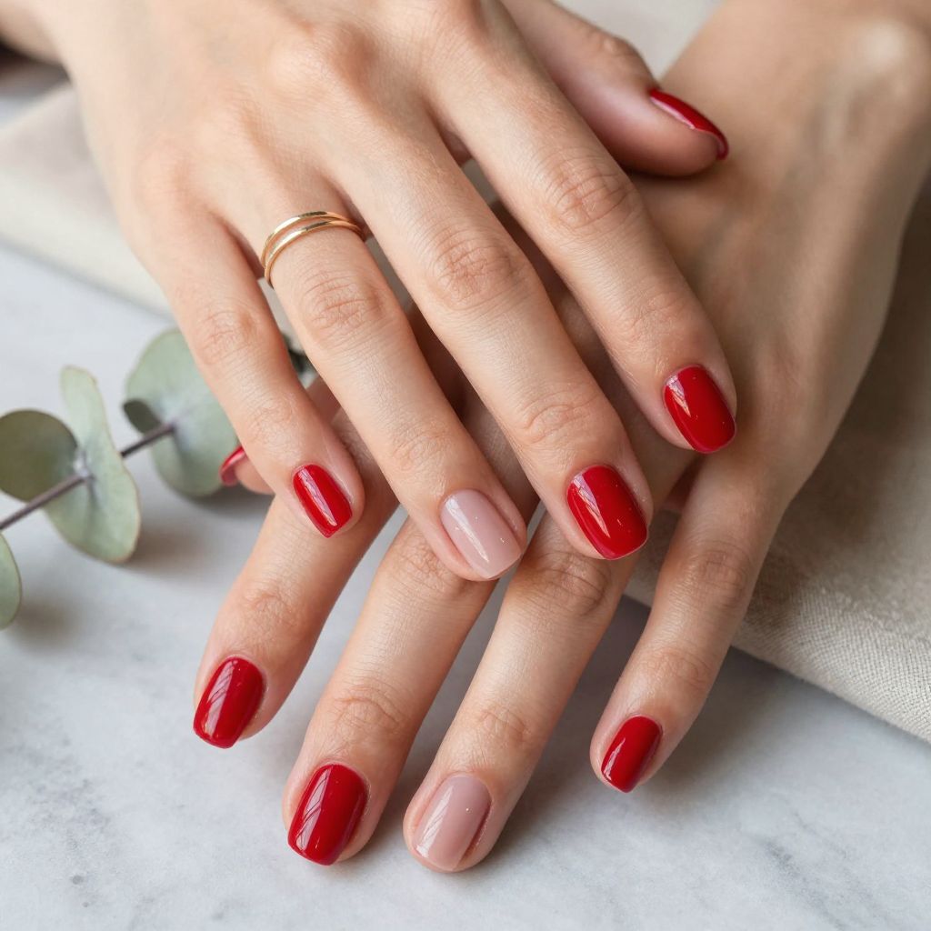 Candy Apple Red with Clear Negative Space