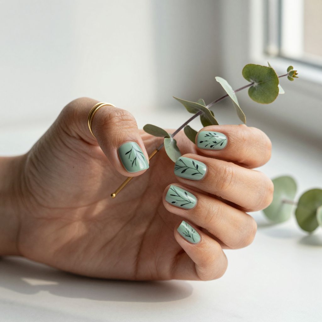 Short Round Nail Designs 11