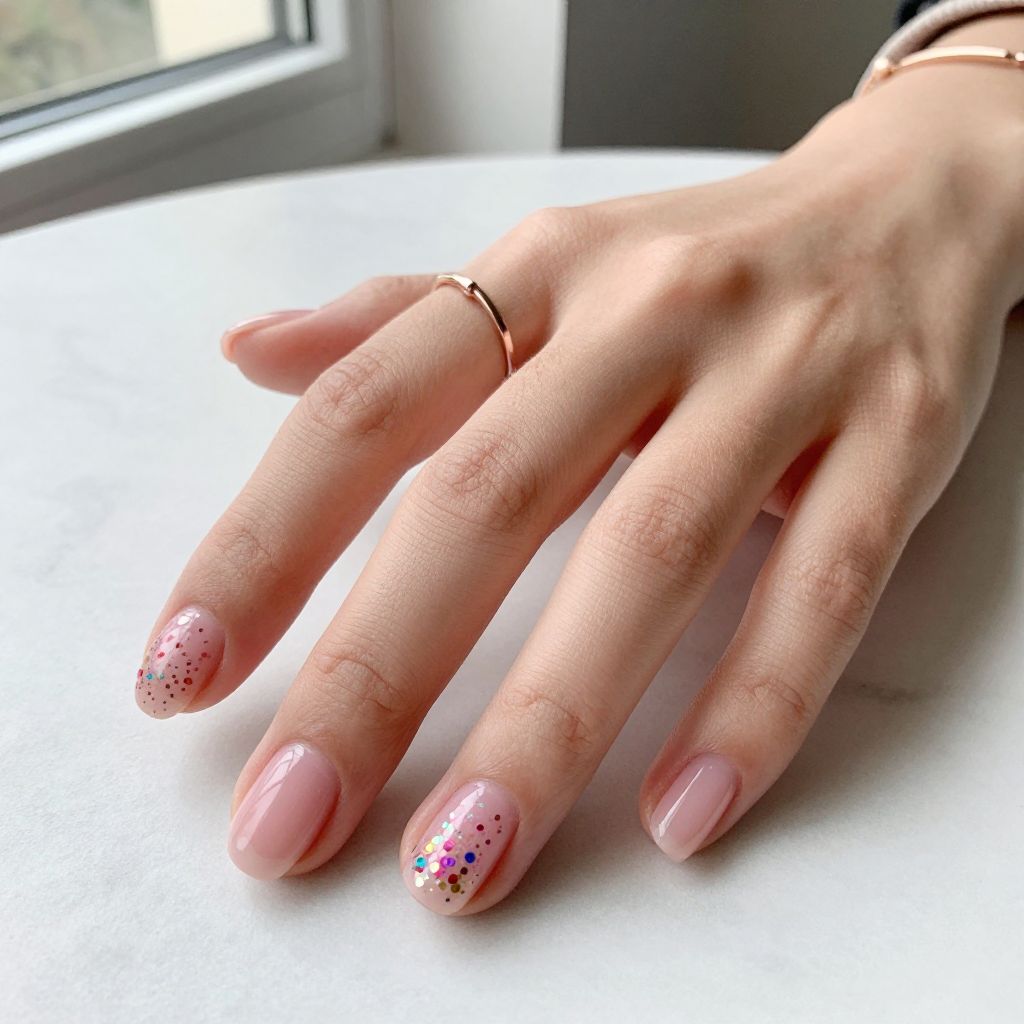Short Round Nail Designs 14
