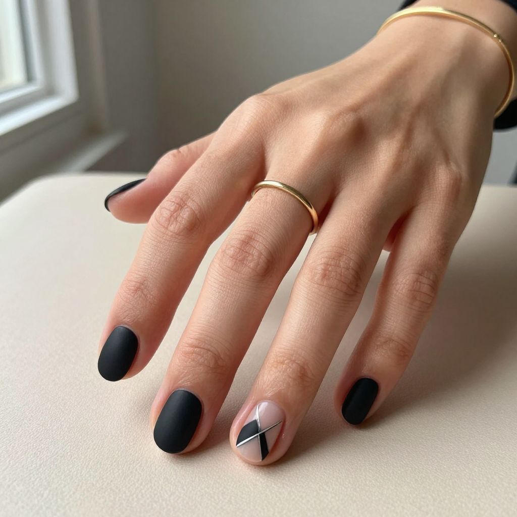 Short Round Nail Designs 15