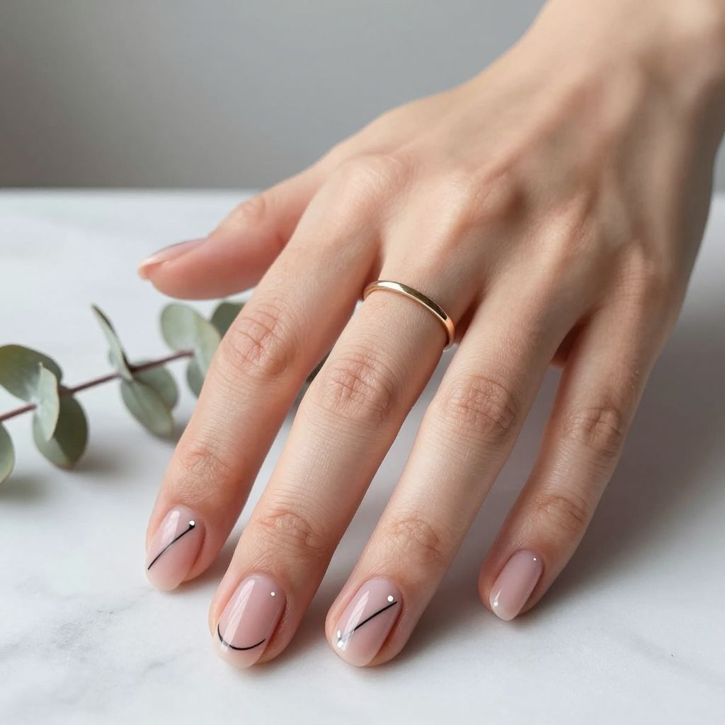Short Round Nail Designs 3