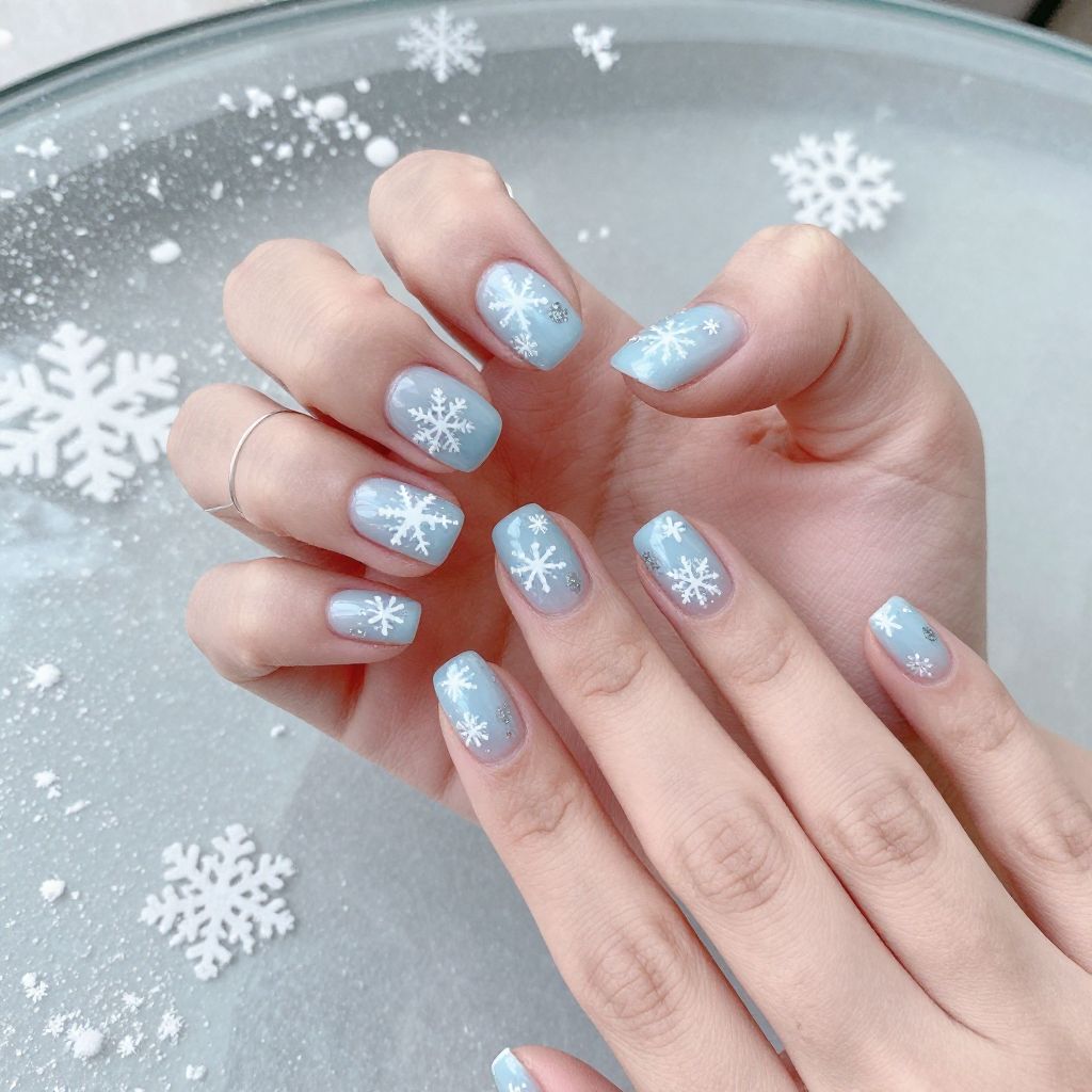 Short Round Nail Designs 9
