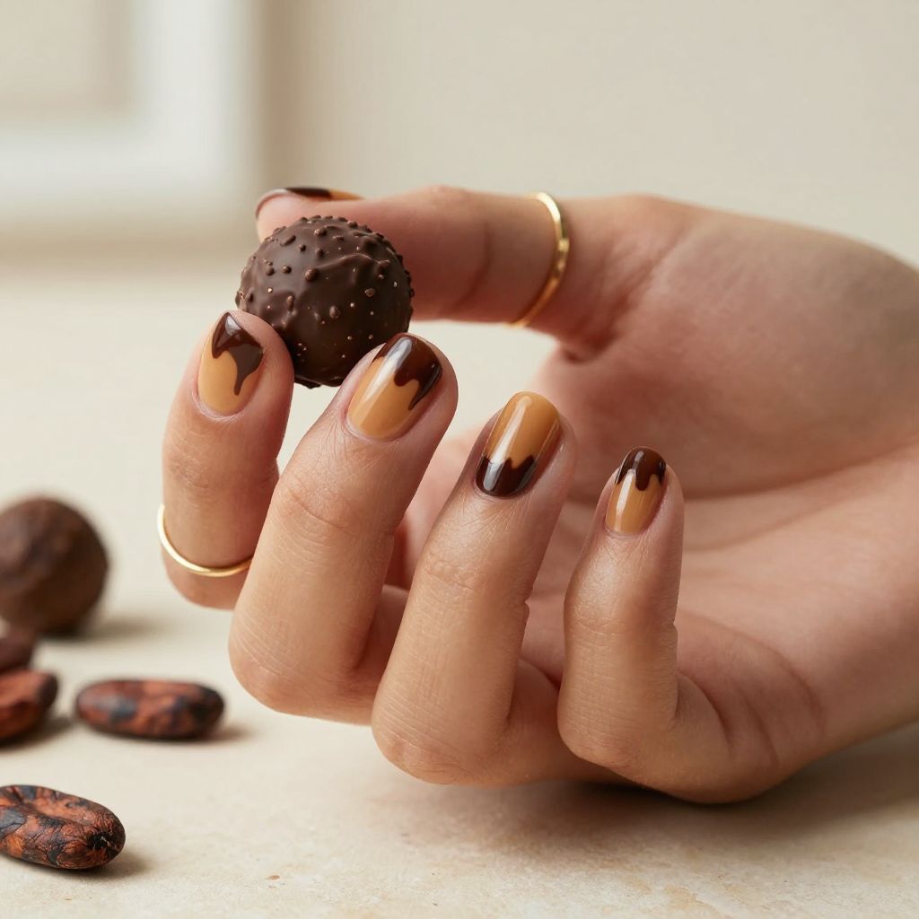 Short Round Nail Designs 8