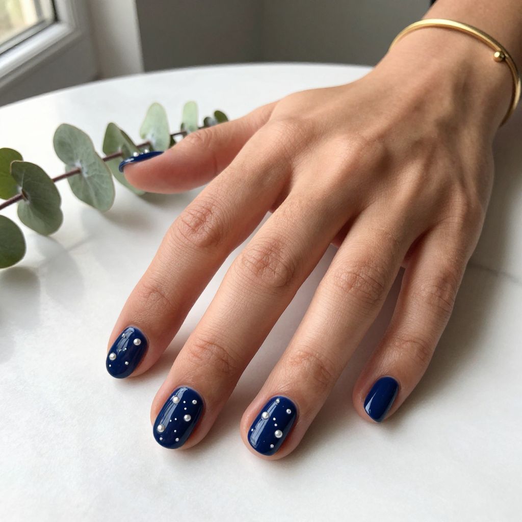 Short Round Nail Designs 7