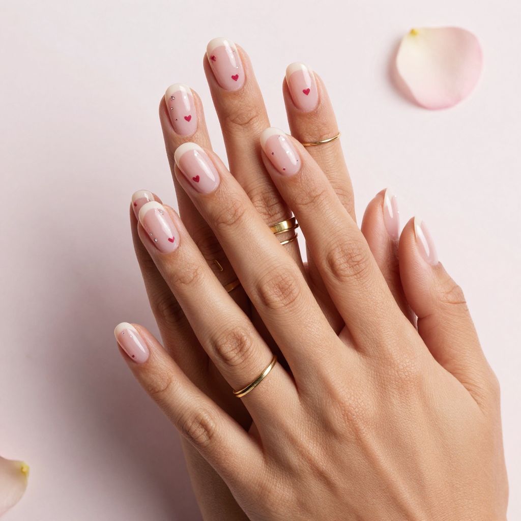 Strawberry Milk Nails short round nail idea