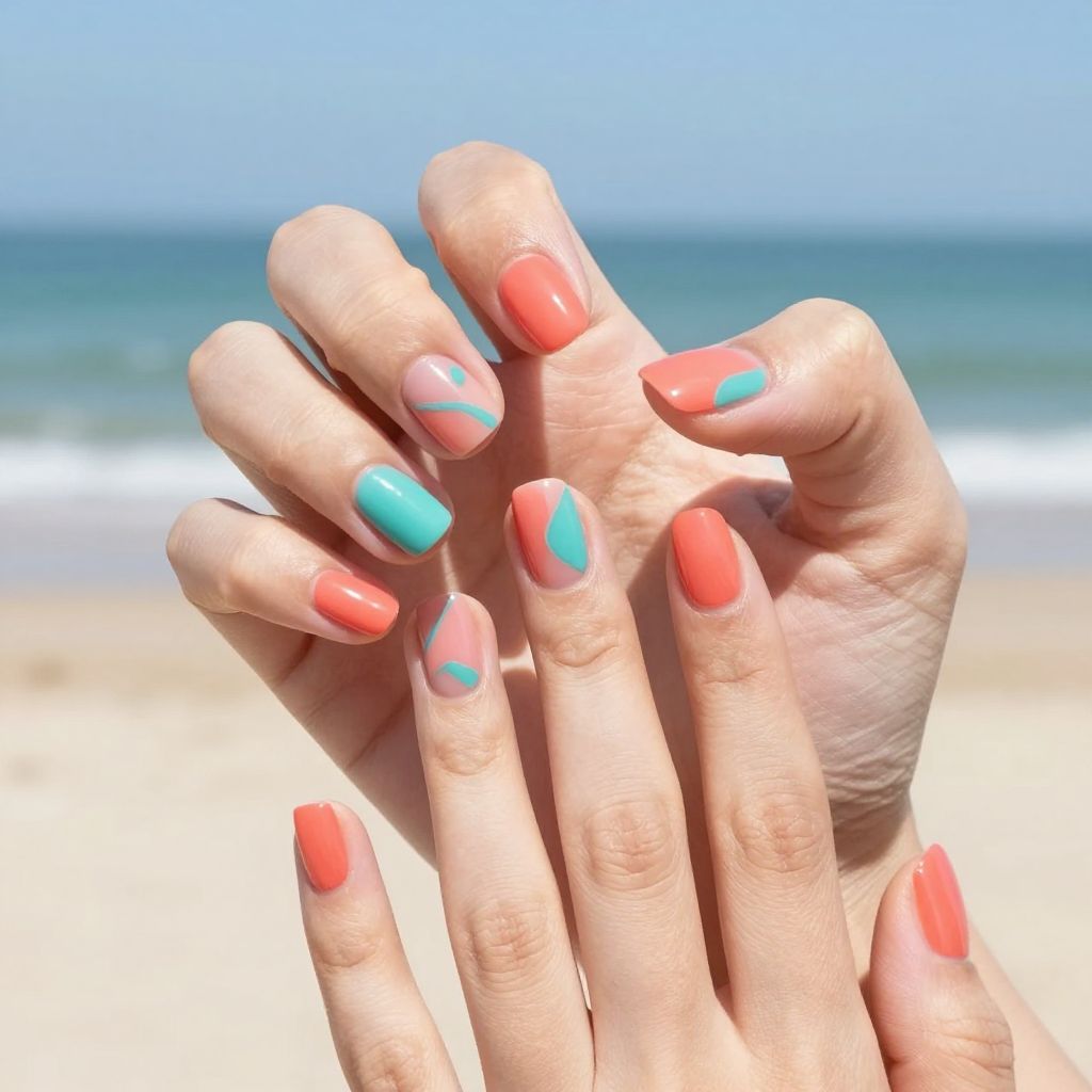 Short square nail idea 12