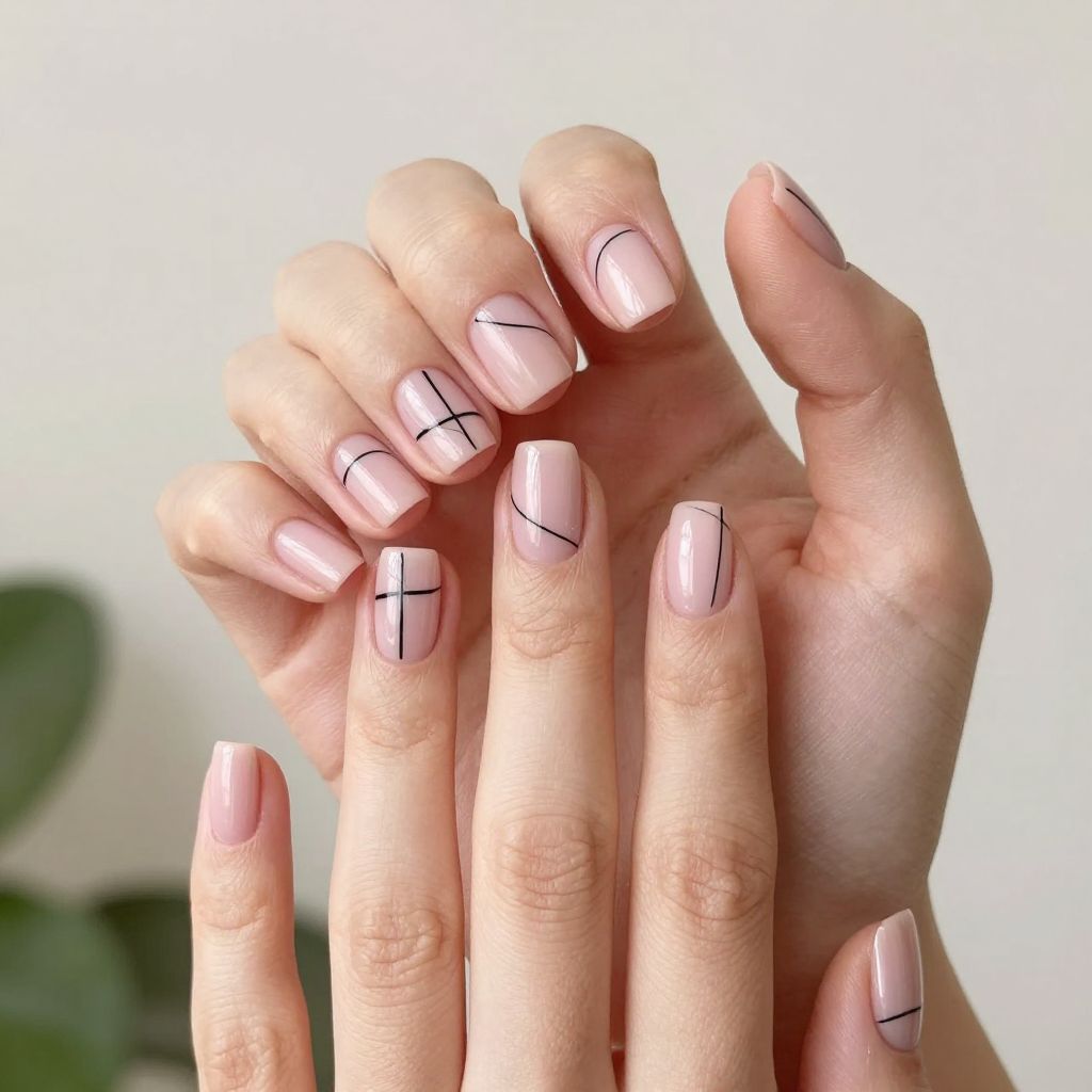 Short square nail idea 3