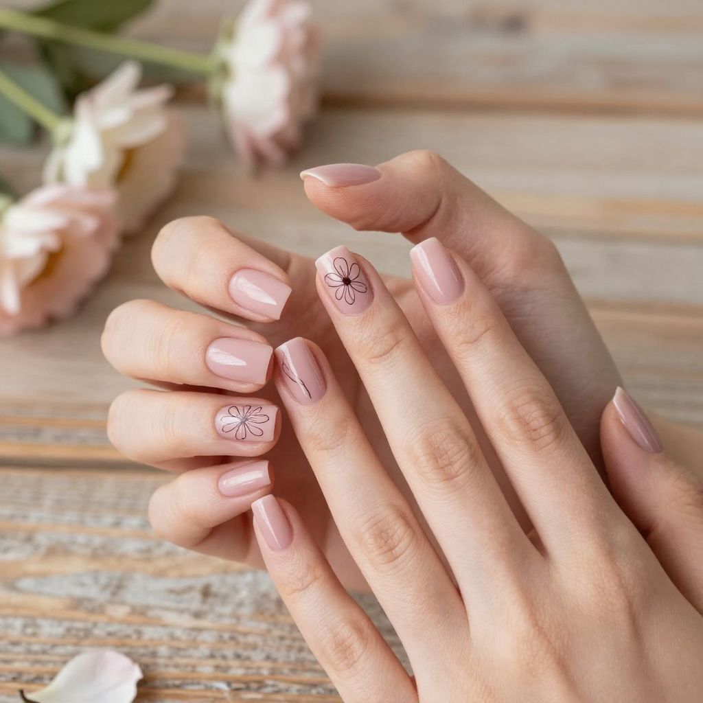 Short square nail idea 9