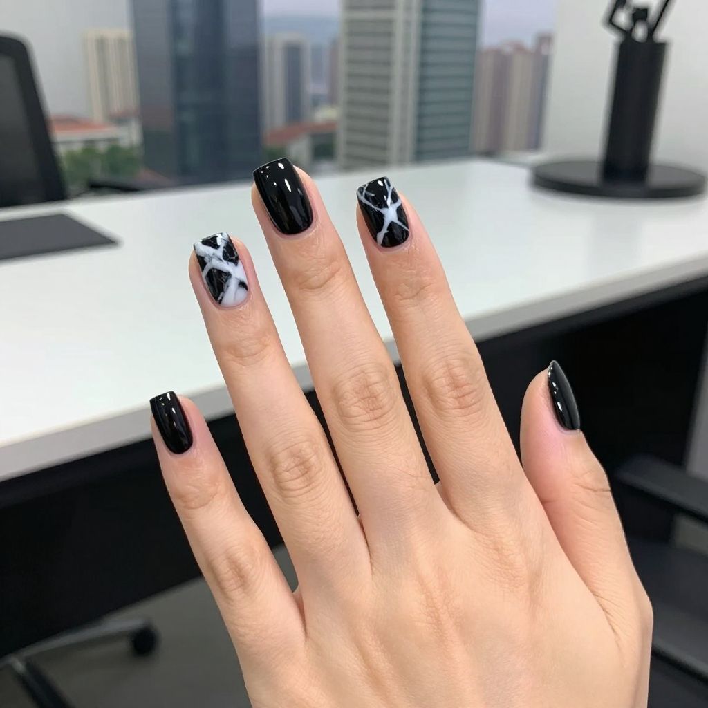 Short square nail idea 8