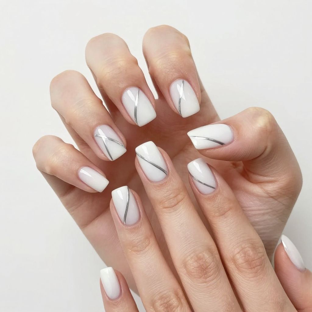 Short White Nail Designs nail idea 13