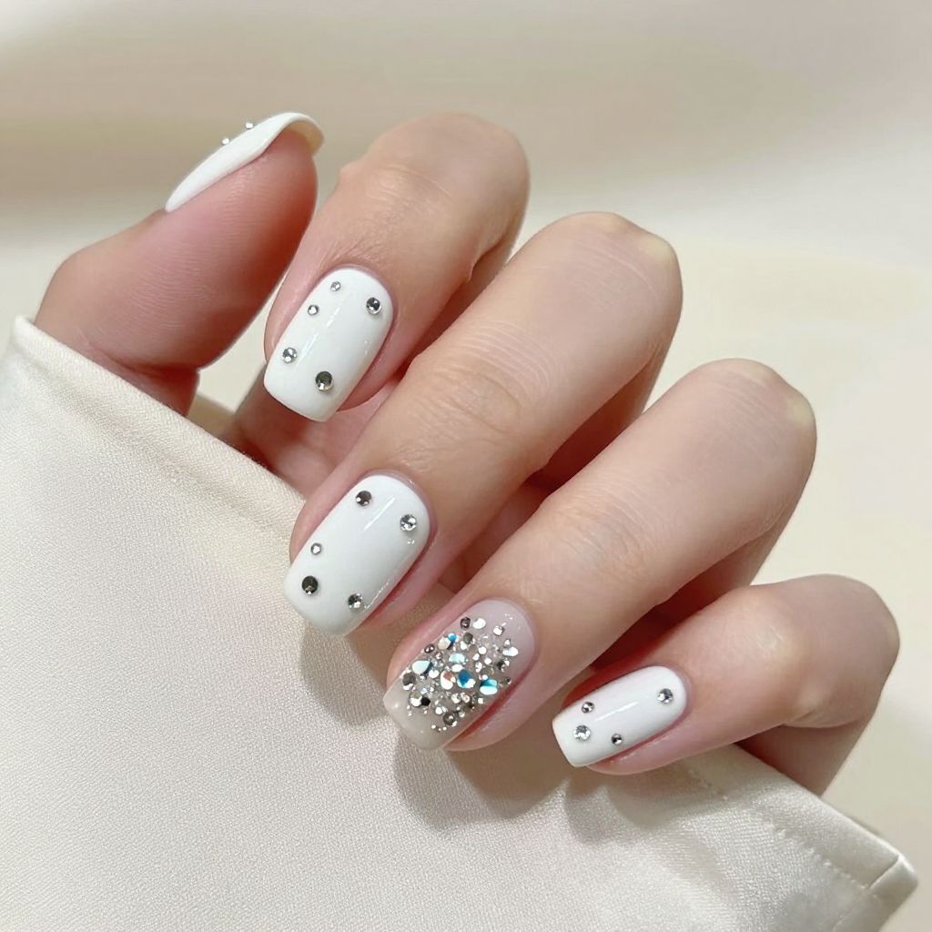 Short White Nail Designs nail idea 14