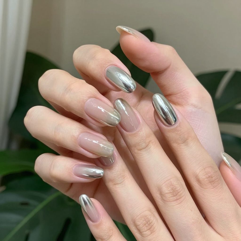 Silver nail idea 1