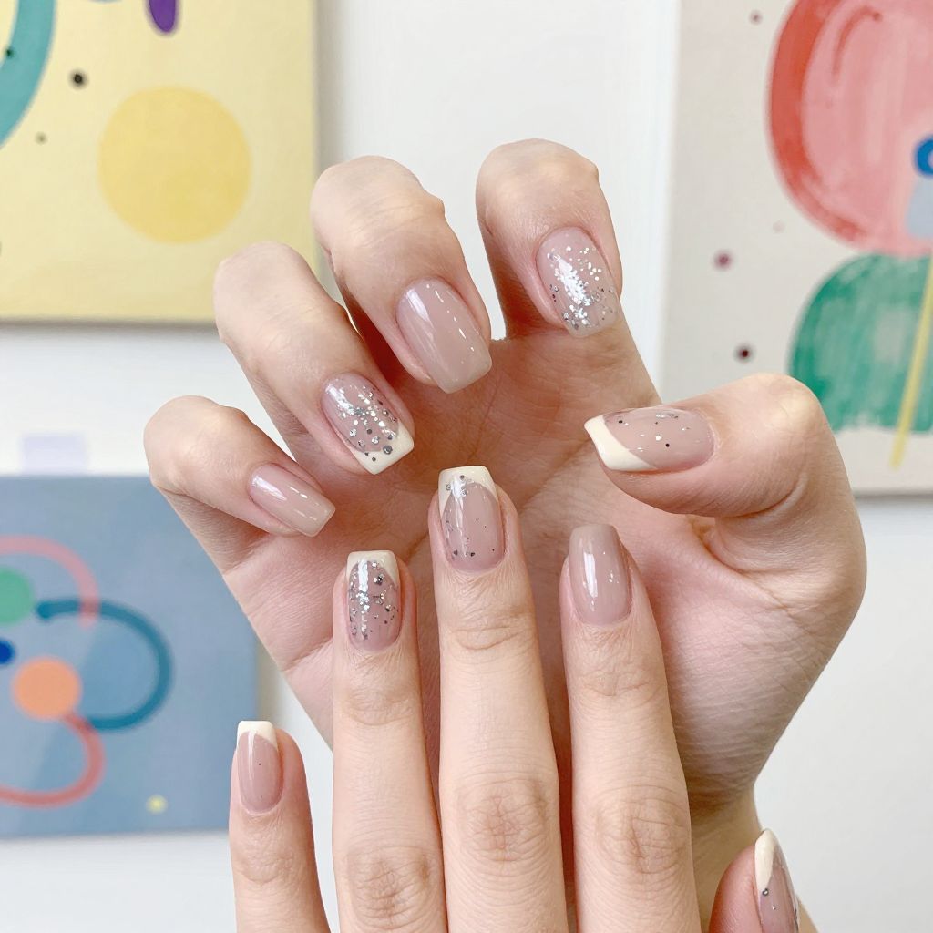 Silver nail idea 13