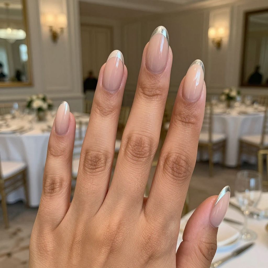 Silver nail idea 15