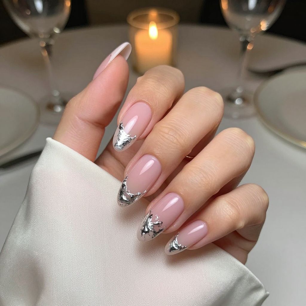 Silver nail idea 5