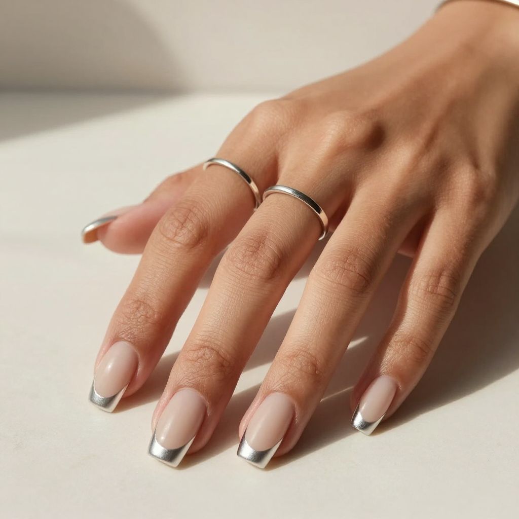 Matte Silver Modern Tips