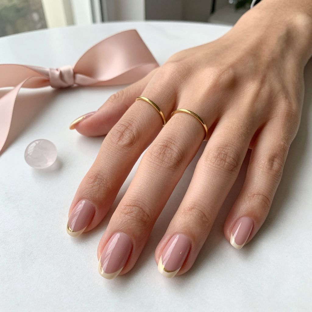 Dusty Rose Almond Nails