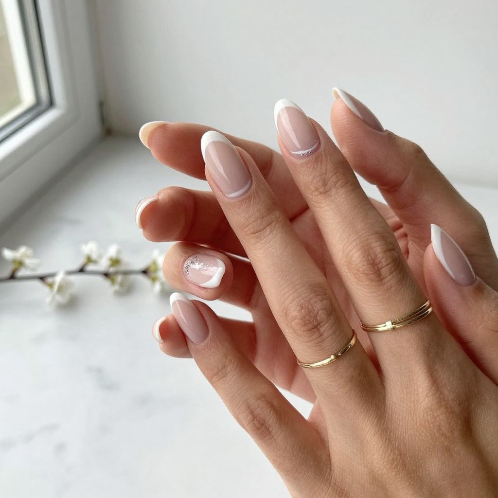 Soft French Almond Nails