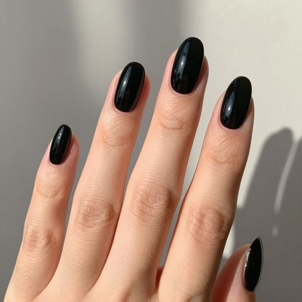Simple Black Nail Designs nail idea 1