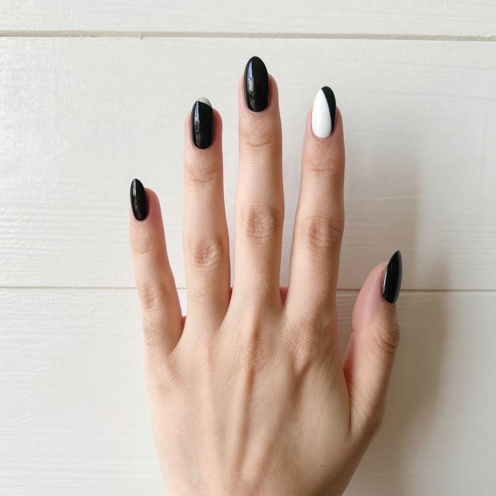 Simple Black Nail Designs nail idea 3