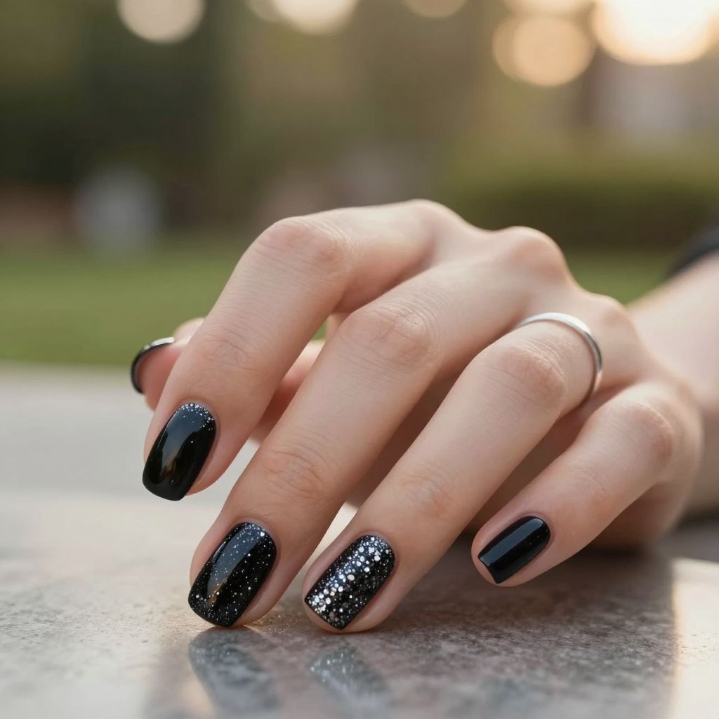 Simple Black Nail Designs nail idea 4